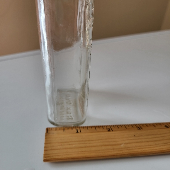 Vintage Antique Rex Oval Clear Glass Prescription Bottle with Cork Stopper - Picture 16 of 16